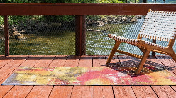 Urban Terrace Collection Area Rug -  Atrium Runner Multi  lifestyle 12