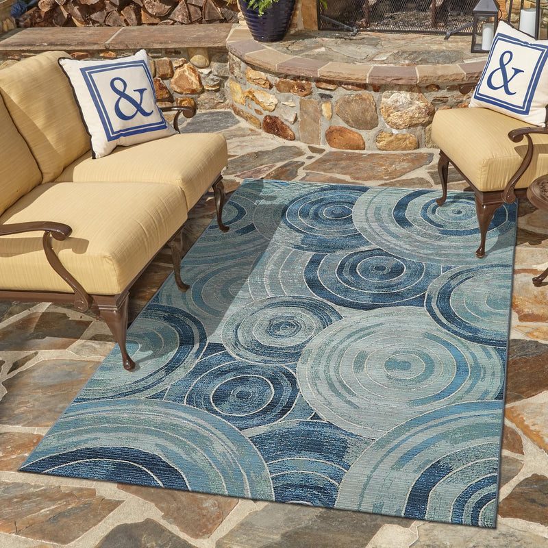 Urban Terrace Collection Area Rug -  Parkside Rectangle Light Blue  lifestyle 14