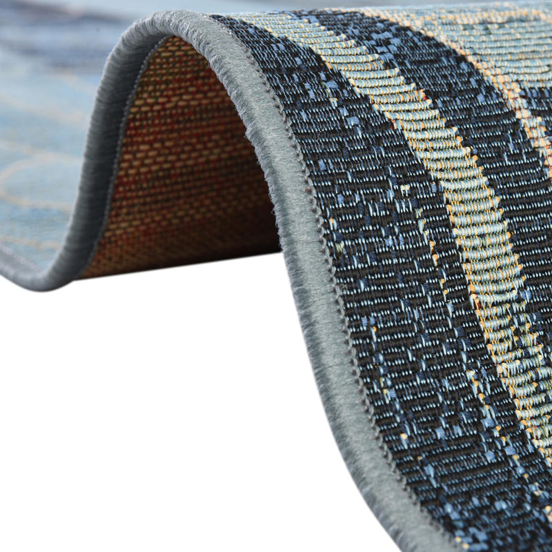 Urban Terrace Collection Area Rug -  Parkside Rectangle Light Blue  lifestyle 9