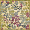 Garden Terrace Escape Collection Area Rug -  Evergreen Square Cream  lifestyle 5