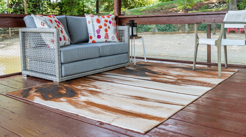 Urban Terrace Collection Area Rug -  Habitat Rectangle Brown  lifestyle 6