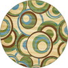 Urban Terrace Collection Area Rug -  Penthouse Round Beige  lifestyle 4