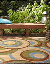 Urban Terrace Collection Area Rug -  Penthouse Square Beige  lifestyle 7