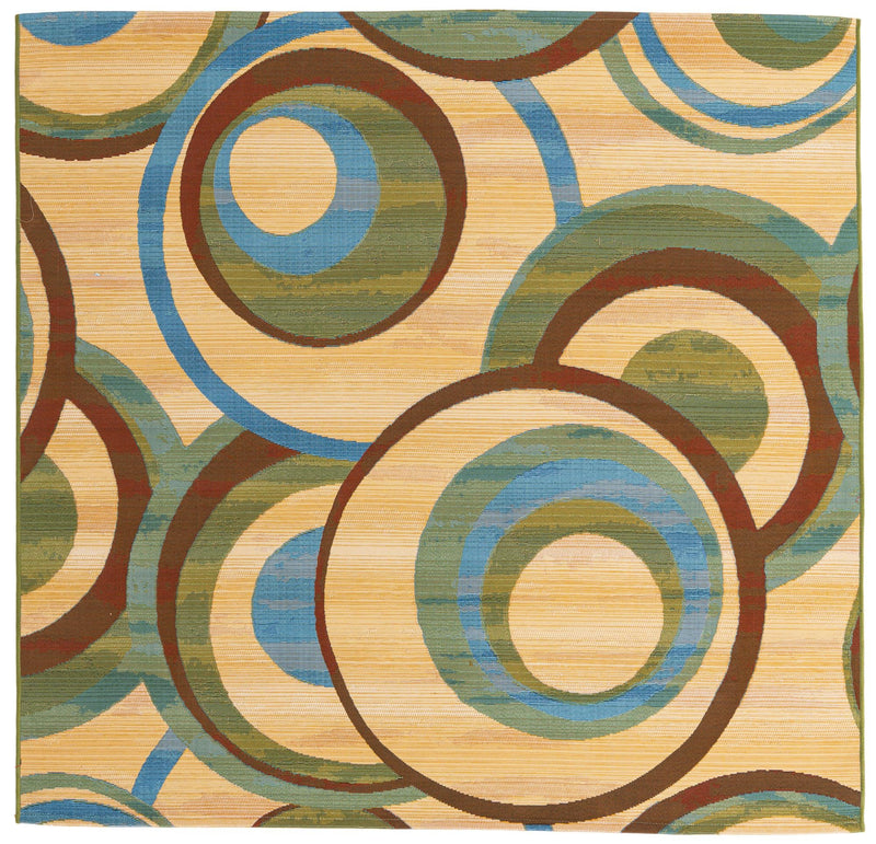 Urban Terrace Collection Area Rug -  Penthouse Square Beige  lifestyle 5