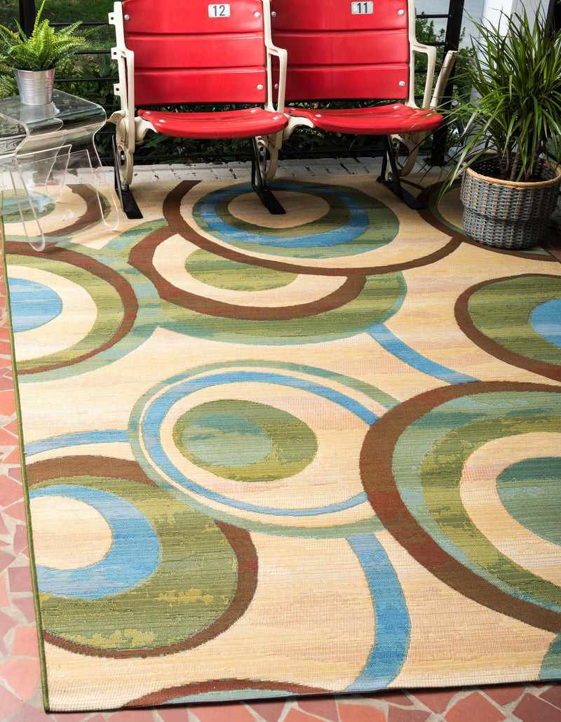 Urban Terrace Collection Area Rug -  Penthouse Rectangle Beige  lifestyle 2