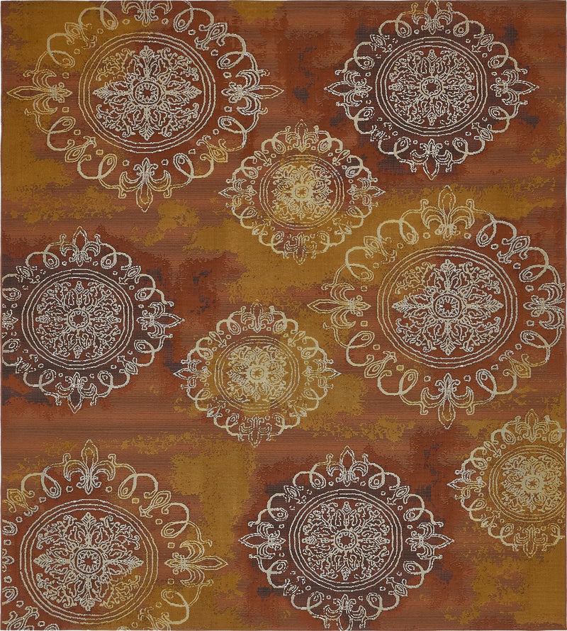 Urban Terrace Collection Area Rug -  Veranda Rectangle Rust Red Main