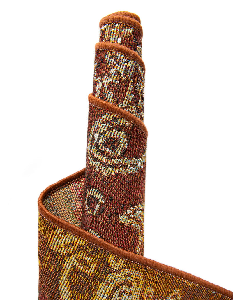 Urban Terrace Collection Area Rug -  Veranda Rectangle Rust Red  lifestyle 9