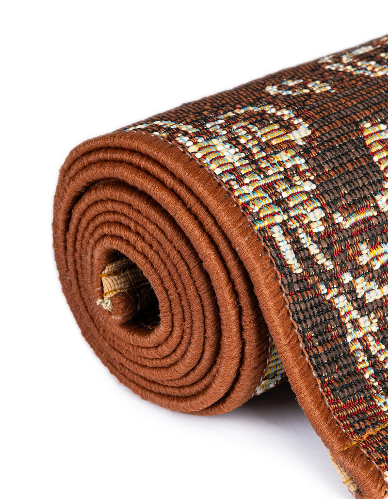 Urban Terrace Collection Area Rug -  Veranda Rectangle Rust Red  lifestyle 10