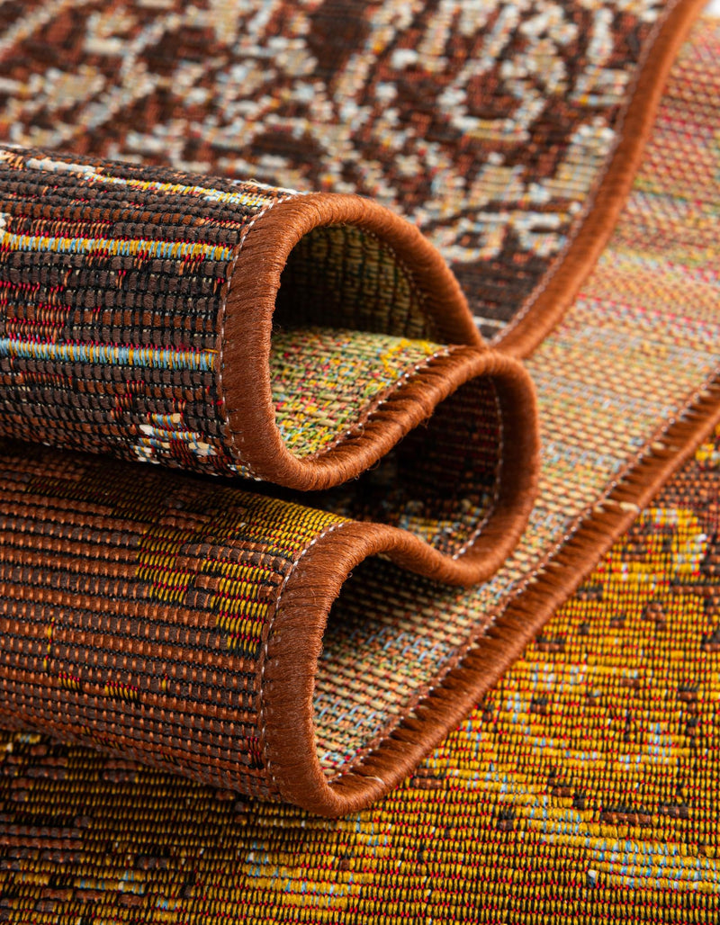 Urban Terrace Collection Area Rug -  Veranda Rectangle Rust Red  lifestyle 11