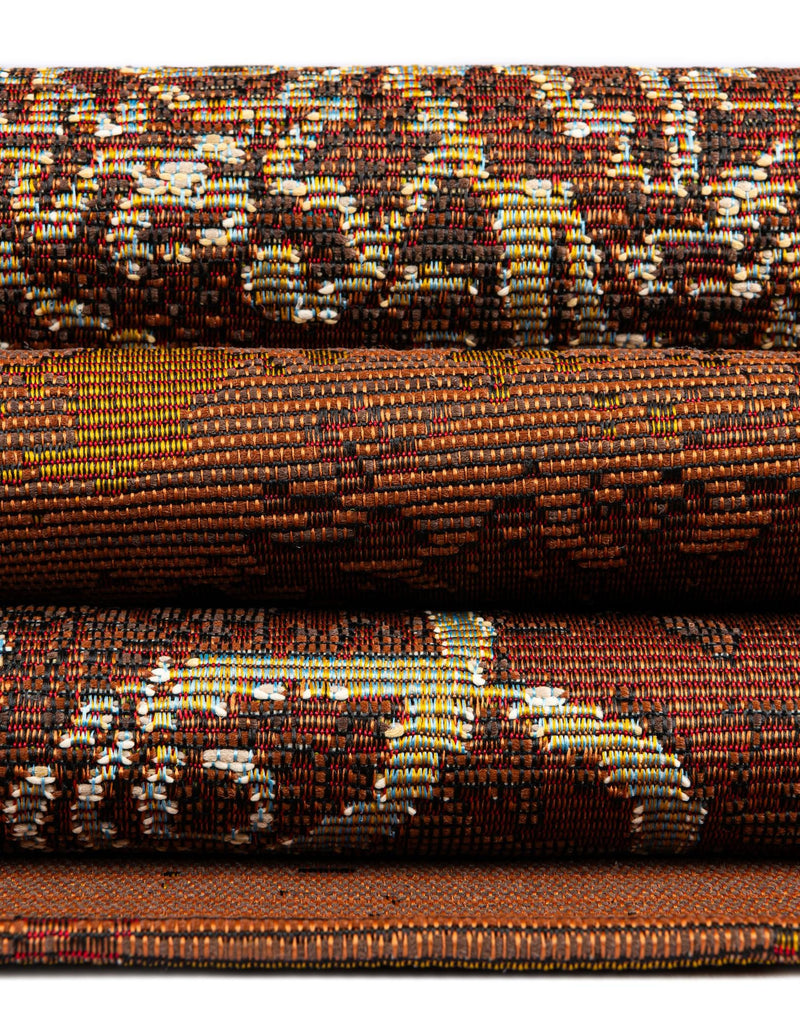 Urban Terrace Collection Area Rug -  Veranda Rectangle Rust Red  lifestyle 12