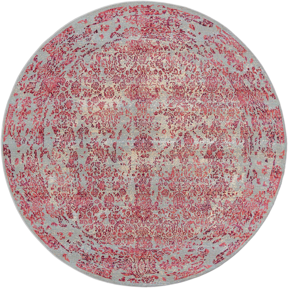 Garden Terrace Escape Collection Area Rug -  Avenue Round Light Blue  lifestyle 14