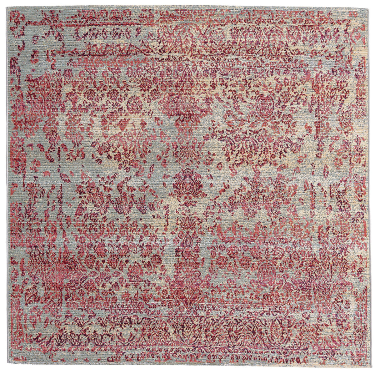 Garden Terrace Escape Collection Area Rug -  Avenue Square Light Blue  lifestyle 15