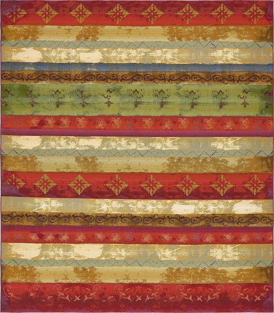 Urban Terrace Collection Area Rug -  Rooftop Rectangle Multi Main