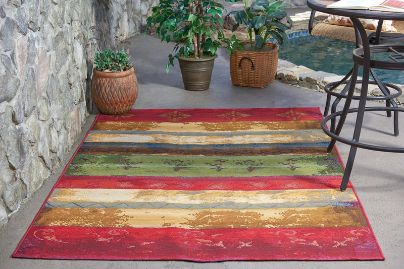 Urban Terrace Collection Area Rug -  Rooftop Rectangle Multi  lifestyle 4