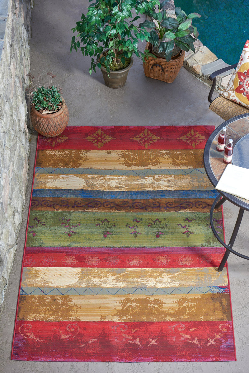 Urban Terrace Collection Area Rug -  Rooftop Rectangle Multi  lifestyle 5