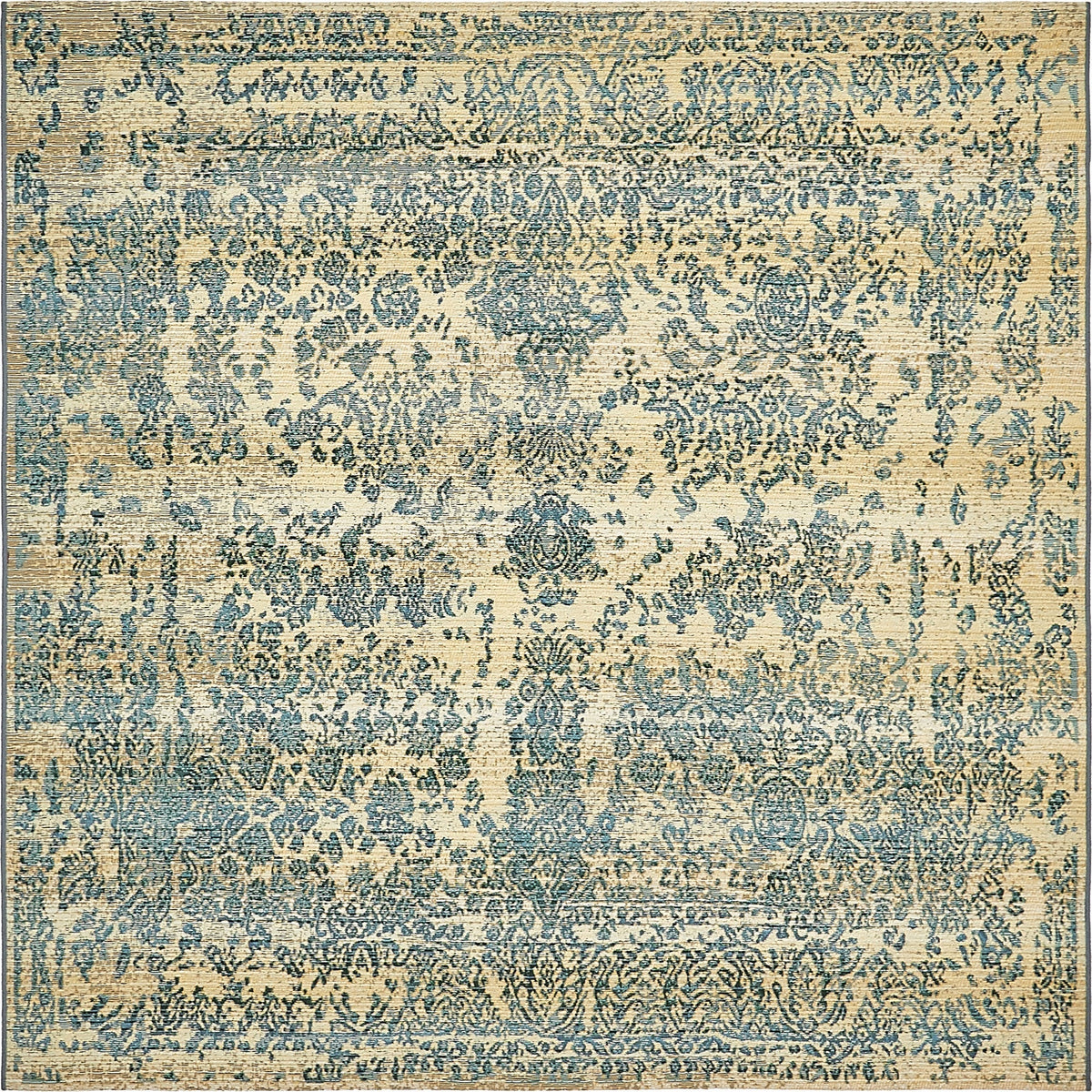 Seaside Blooms Collection Area Rug -  Avenue Square Beige  lifestyle 24