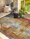 Urban Terrace Collection Area Rug -  Overlook Round Multi  lifestyle 21
