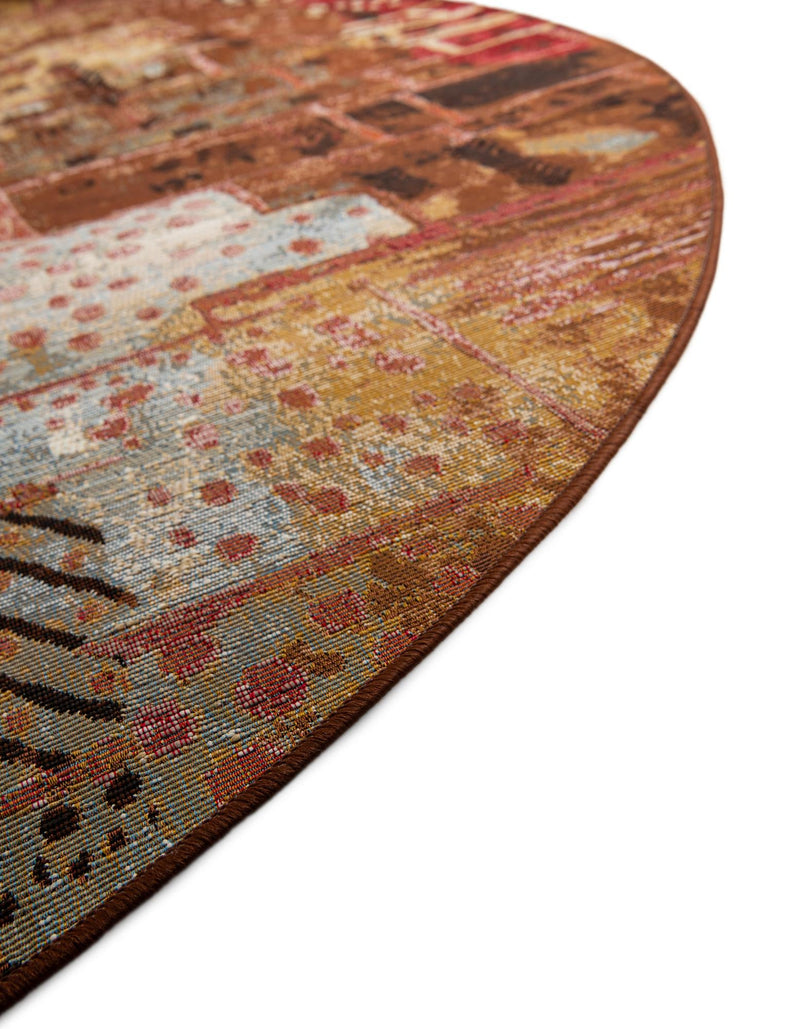 Urban Terrace Collection Area Rug -  Overlook Round Multi  lifestyle 40