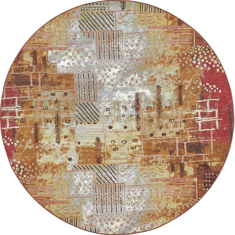 Urban Terrace Collection Area Rug -  Overlook Round Multi  lifestyle 18