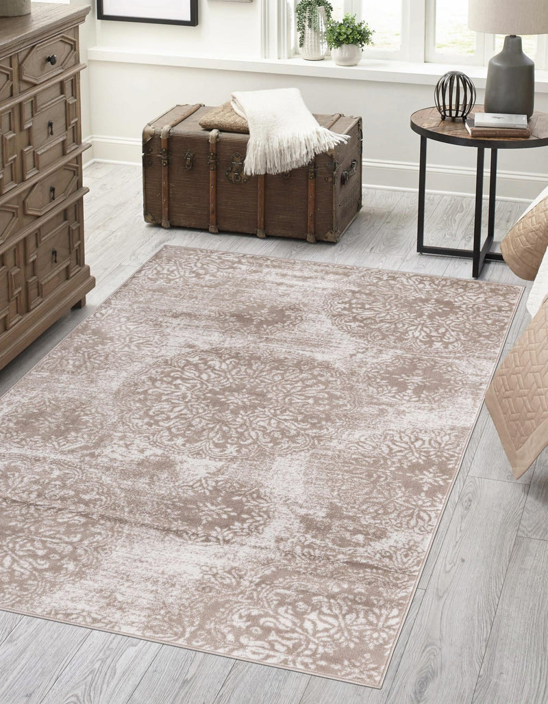 Riviera Elegance Collection Area Rug -  Monaco (Beige) Rectangle Beige  lifestyle 0