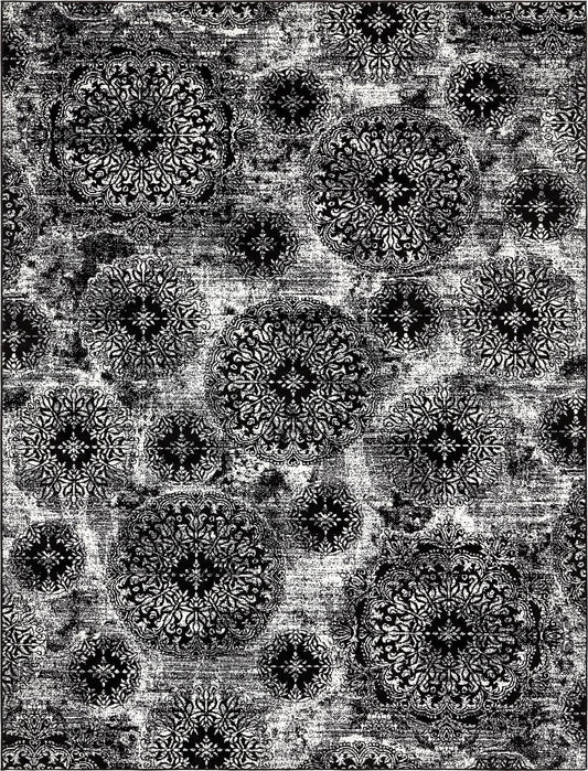 Riviera Elegance Collection Area Rug -  Monaco (Black) Rectangle Black Main