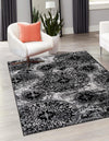 Riviera Elegance Collection Area Rug -  Monaco (Black) Rectangle Black  lifestyle 0