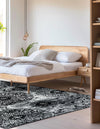 Riviera Elegance Collection Area Rug -  Monaco (Black) Rectangle Black  lifestyle 10