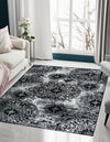Riviera Elegance Collection Area Rug -  Monaco (Black) Rectangle Black  lifestyle 13