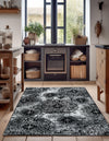 Riviera Elegance Collection Area Rug -  Monaco (Black) Rectangle Black  lifestyle 16
