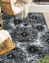 Riviera Elegance Collection Area Rug -  Monaco (Black) Rectangle Black  lifestyle 19