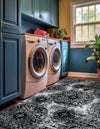 Riviera Elegance Collection Area Rug -  Monaco (Black) Rectangle Black  lifestyle 22