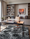 Riviera Elegance Collection Area Rug -  Monaco (Black) Rectangle Black  lifestyle 25