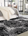 Riviera Elegance Collection Area Rug -  Monaco (Black) Rectangle Black  lifestyle 12