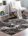 Riviera Elegance Collection Area Rug -  Monaco (Black) Rectangle Black  lifestyle 4
