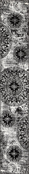 Riviera Elegance Collection Area Rug -  Monaco (Black) Runner Black Main