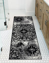Riviera Elegance Collection Area Rug -  Monaco (Black) Runner Black  lifestyle 21