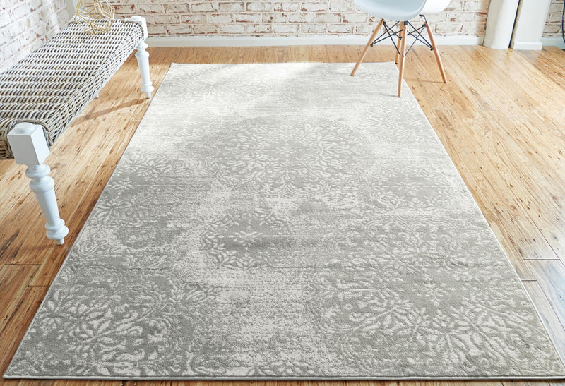 Riviera Elegance Collection Area Rug -  Monaco (Light Gray) Rectangle Light Gray  lifestyle 86