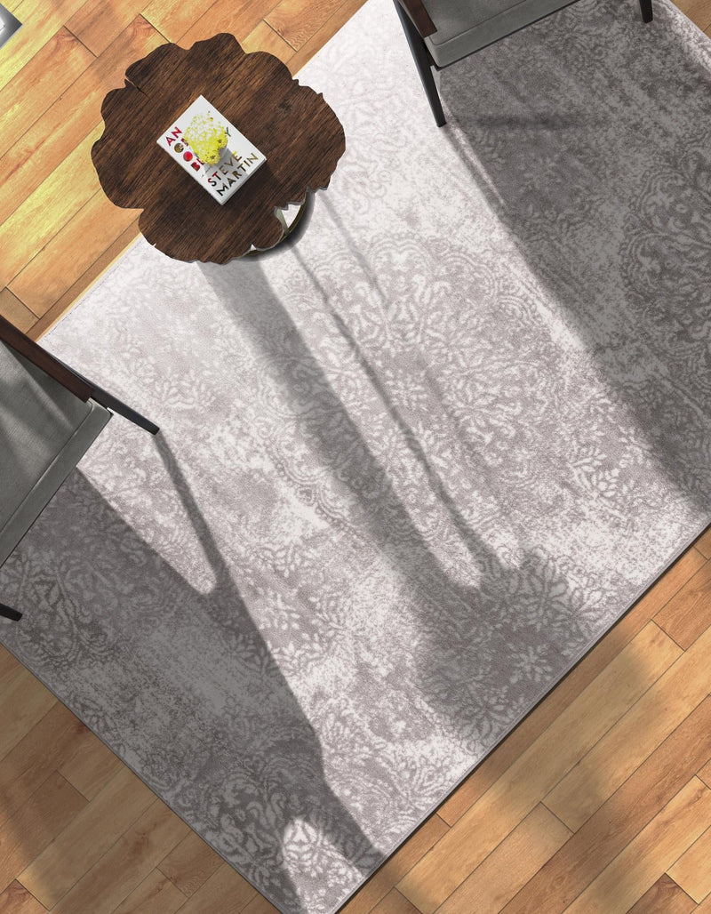 Riviera Elegance Collection Area Rug -  Monaco (Light Gray) Rectangle Light Gray  lifestyle 6