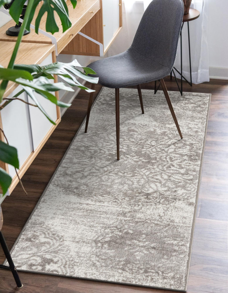 Riviera Elegance Collection Area Rug -  Monaco (Light Gray) Runner Light Gray  lifestyle 9