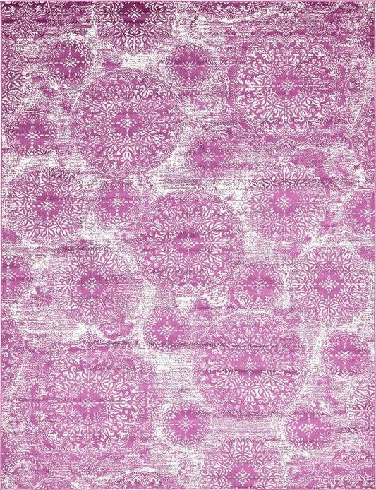 Riviera Elegance Collection Area Rug -  Monaco (Purple) Rectangle Purple Main