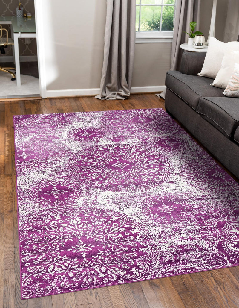 Riviera Elegance Collection Area Rug -  Monaco (Purple) Rectangle Purple  lifestyle 0