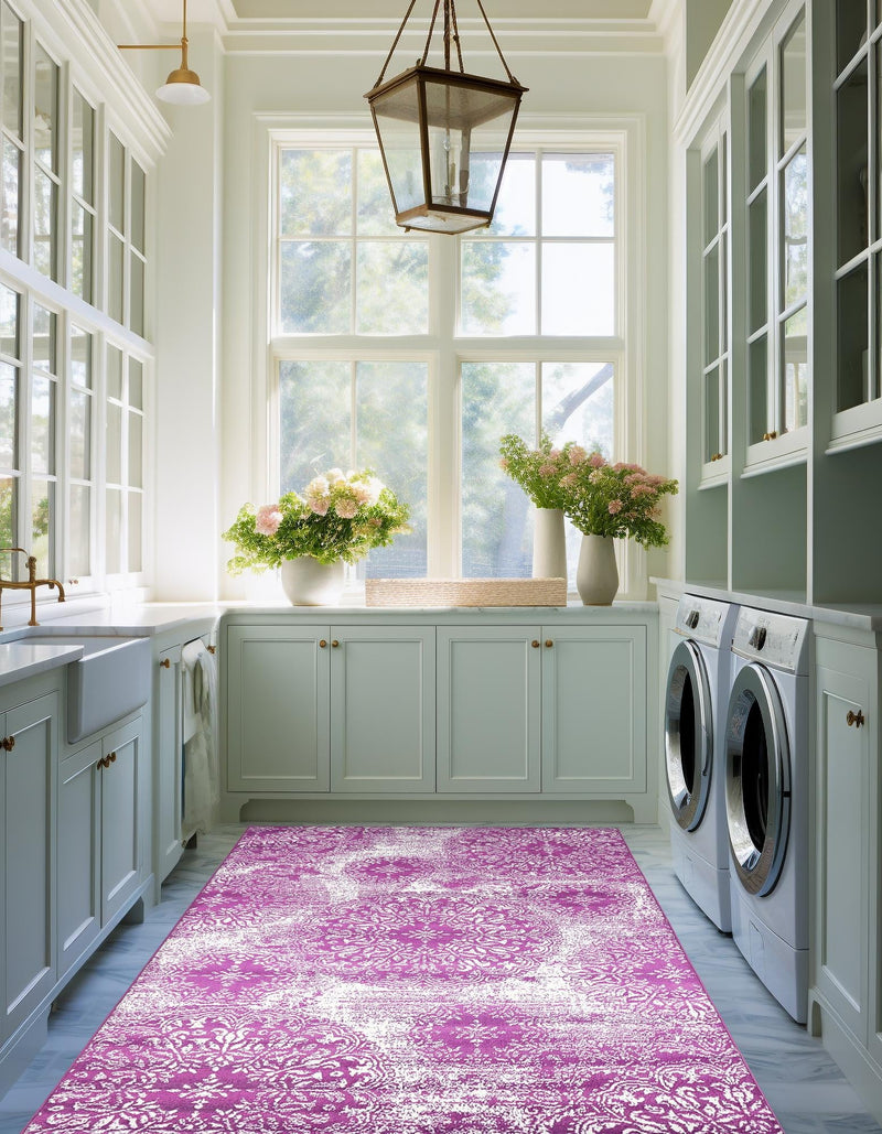 Riviera Elegance Collection Area Rug -  Monaco (Purple) Rectangle Purple  lifestyle 1