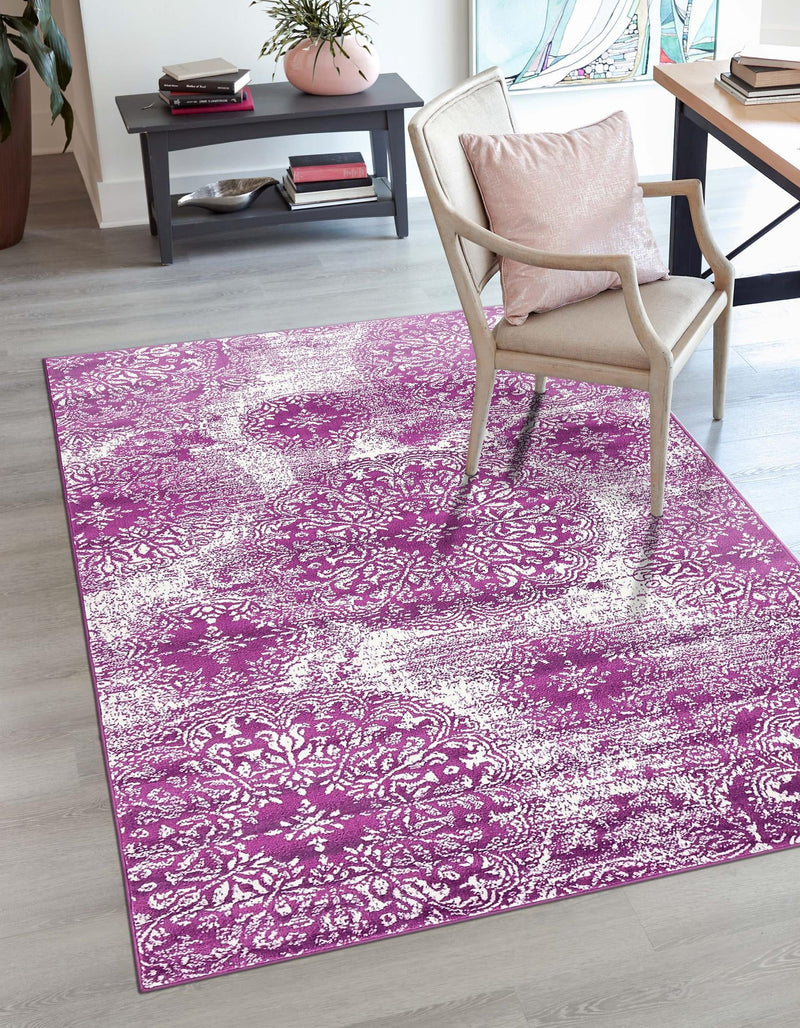Riviera Elegance Collection Area Rug -  Monaco (Purple) Rectangle Purple  lifestyle 4