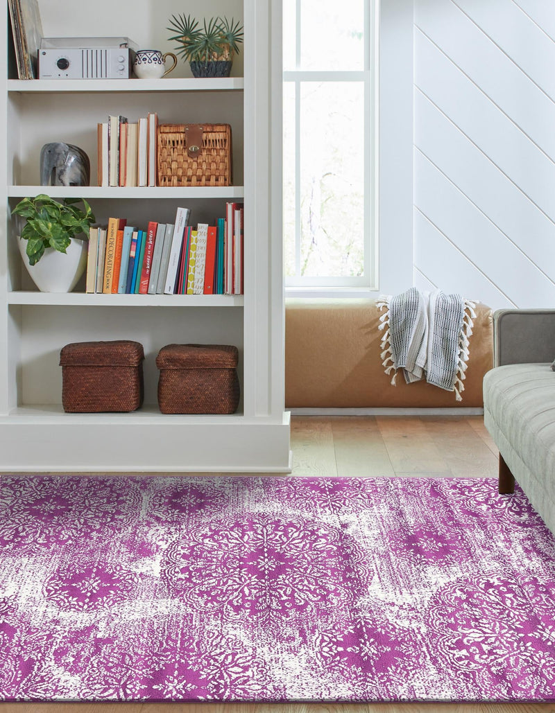 Riviera Elegance Collection Area Rug -  Monaco (Purple) Rectangle Purple  lifestyle 5