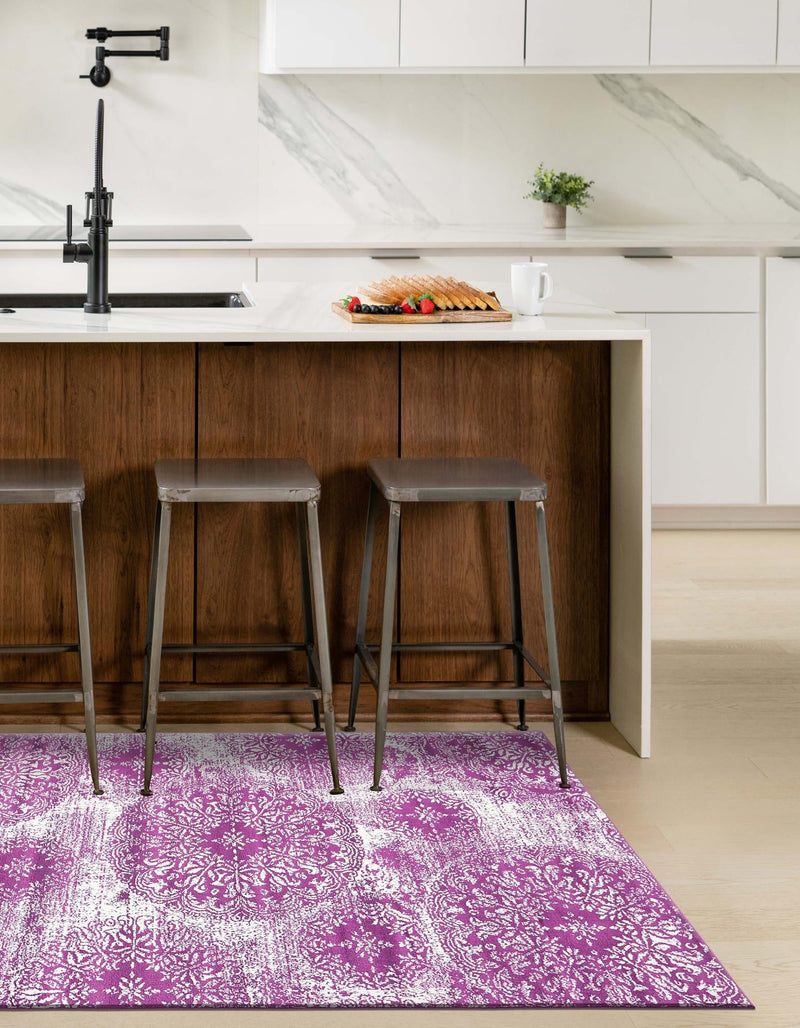 Riviera Elegance Collection Area Rug -  Monaco (Purple) Rectangle Purple  lifestyle 6