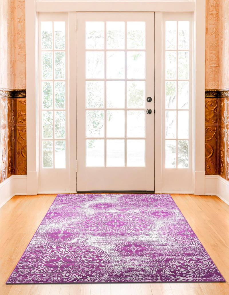 Riviera Elegance Collection Area Rug -  Monaco (Purple) Rectangle Purple  lifestyle 7