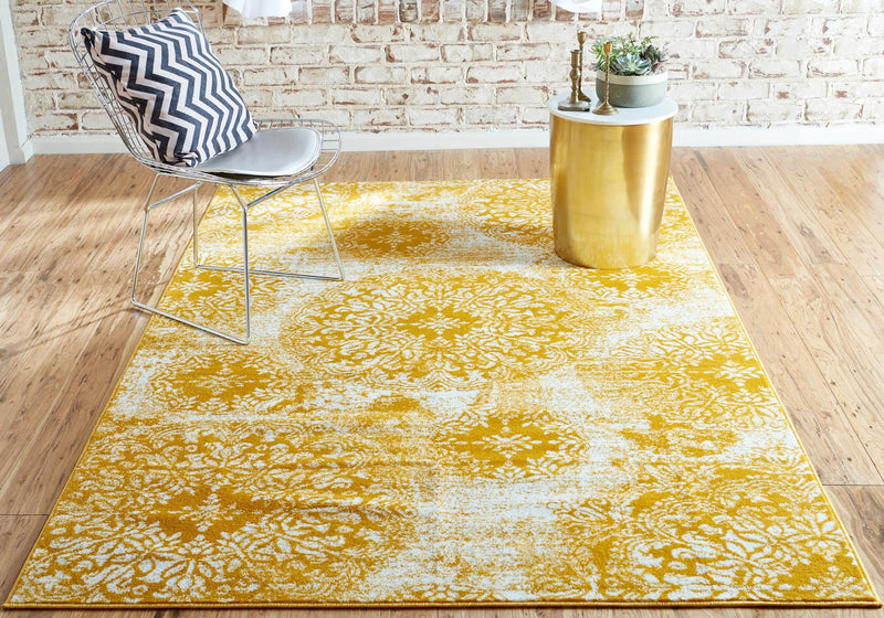 Riviera Elegance Collection Area Rug -  Monaco (Yellow) Rectangle Yellow  lifestyle 44