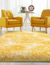 Riviera Elegance Collection Area Rug -  Monaco (Yellow) Rectangle Yellow  lifestyle 13