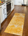 Riviera Elegance Collection Area Rug -  Monaco (Yellow) Runner Yellow  lifestyle 0