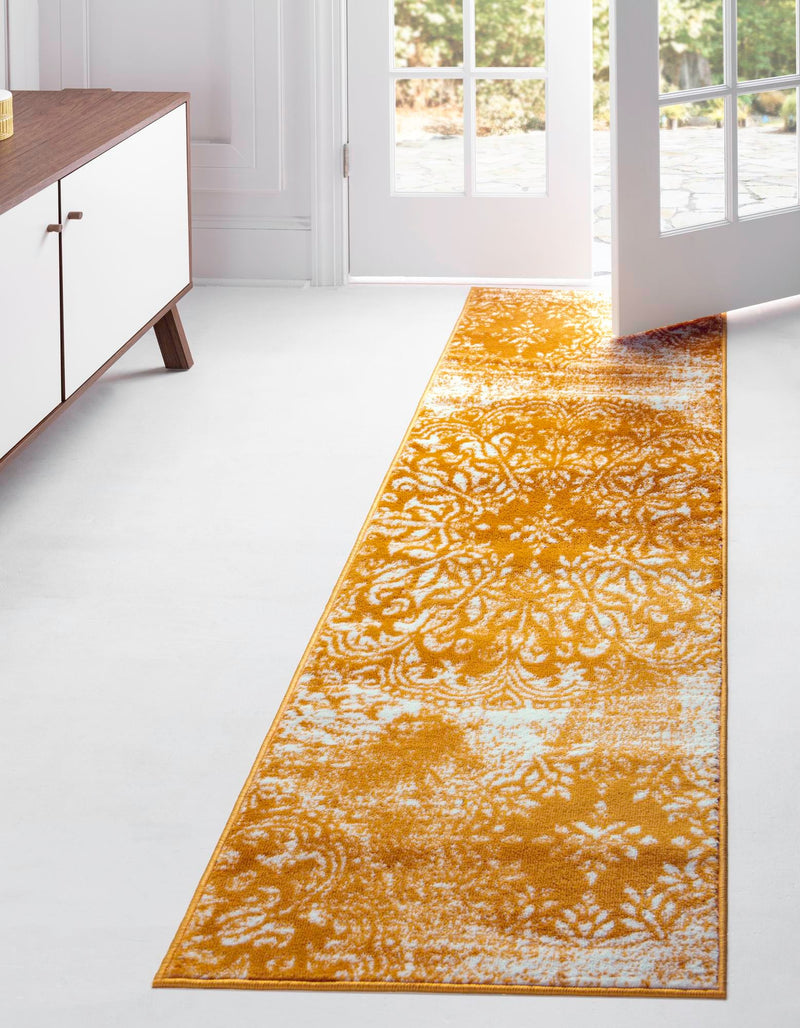 Riviera Elegance Collection Area Rug -  Monaco (Yellow) Runner Yellow  lifestyle 32